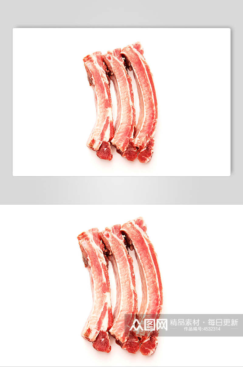 猪肋骨猪肉图片素材