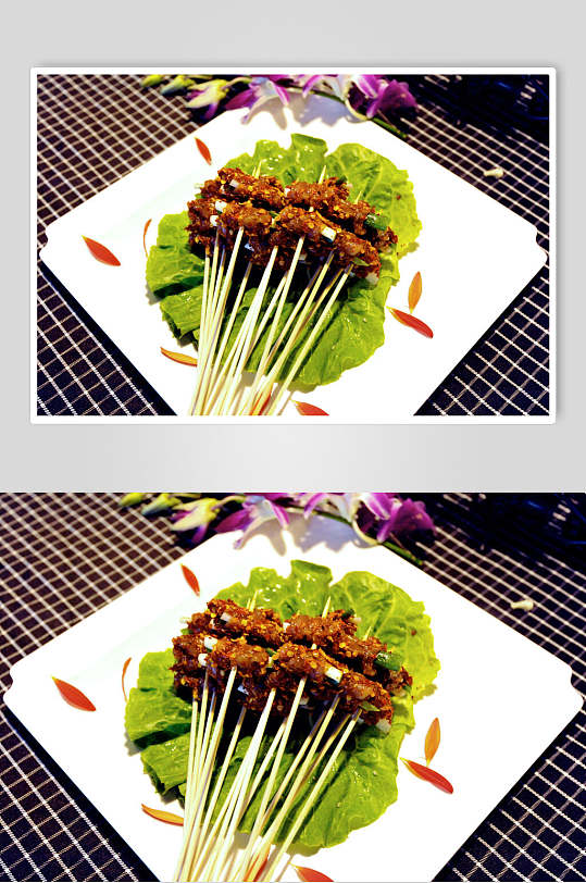蔬菜豆腐干串串烧烤图片