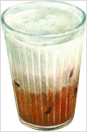杯子褐色渐变手绘复古咖啡矢量素材