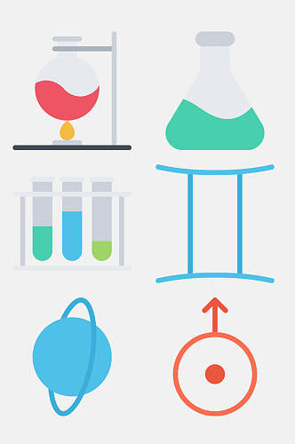 试管卡通科学化学图标免抠素材