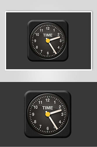 时钟简约APP写实图标素材