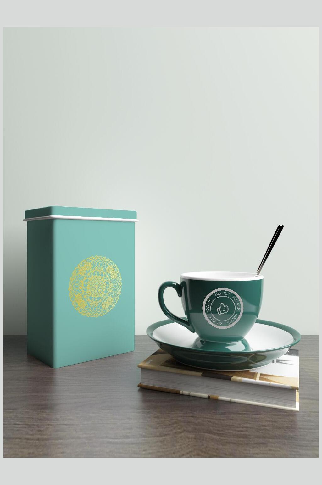 方盒茶叶包装样机素材