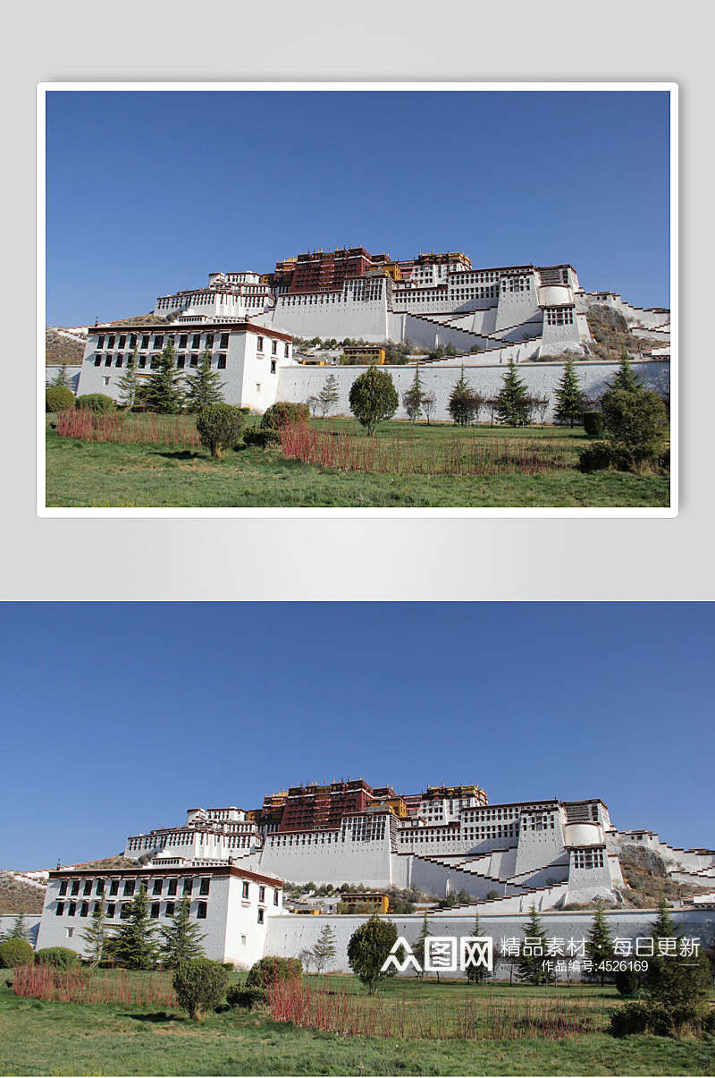 创意布达拉宫西藏风景图片素材
