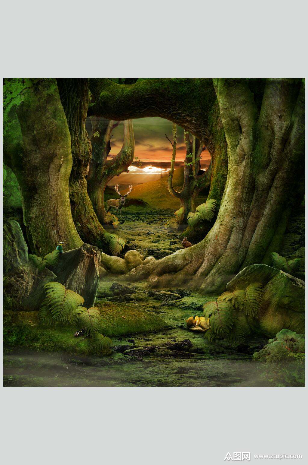 树洞哥特风图片素材