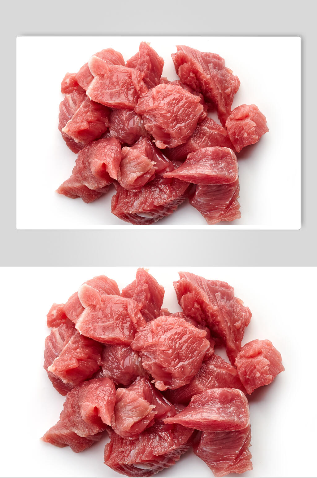 白底肉片猪肉图片素材
