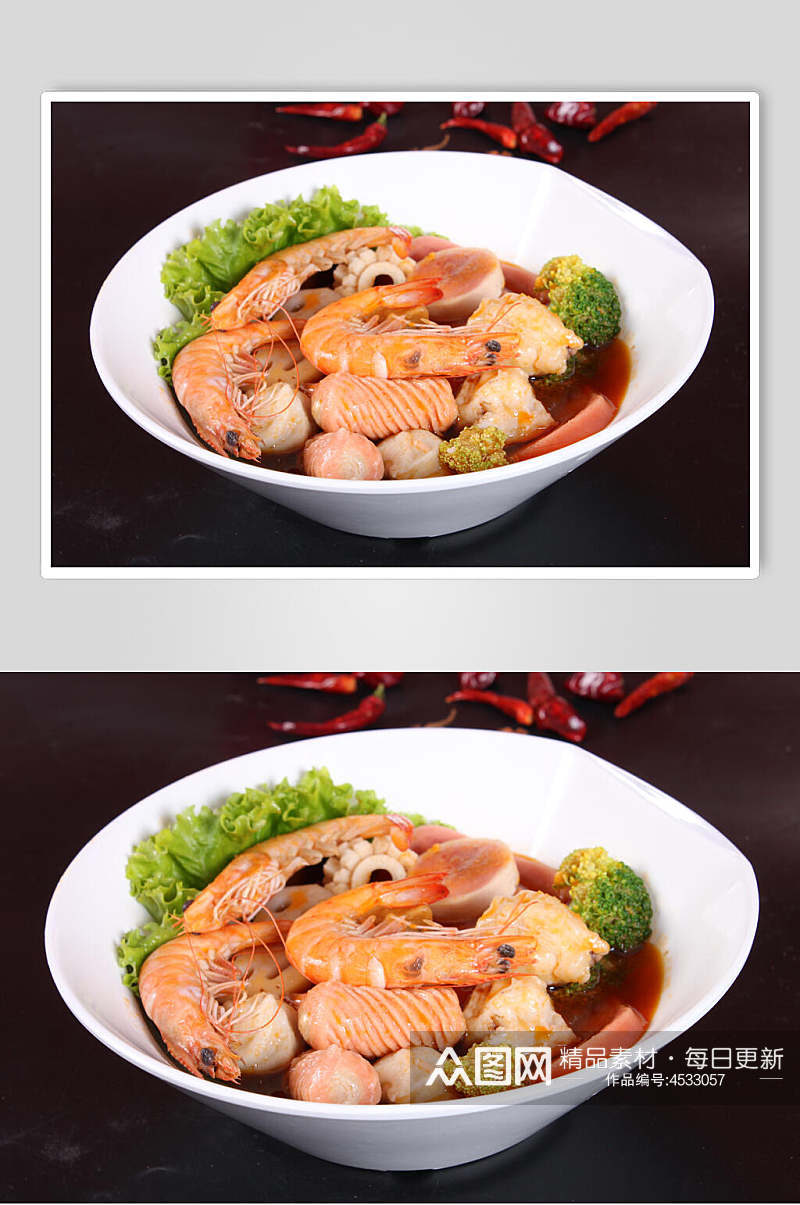 海鲜麻辣烫套餐高清图片素材