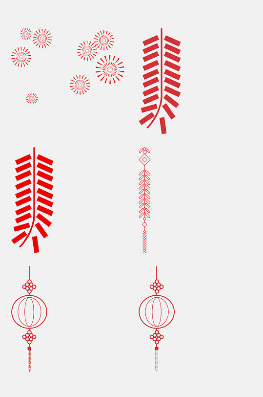 喜庆大红灯笼烟花装饰立即下载爆竹鞭炮新年元素立即下载中式鞭炮元宝