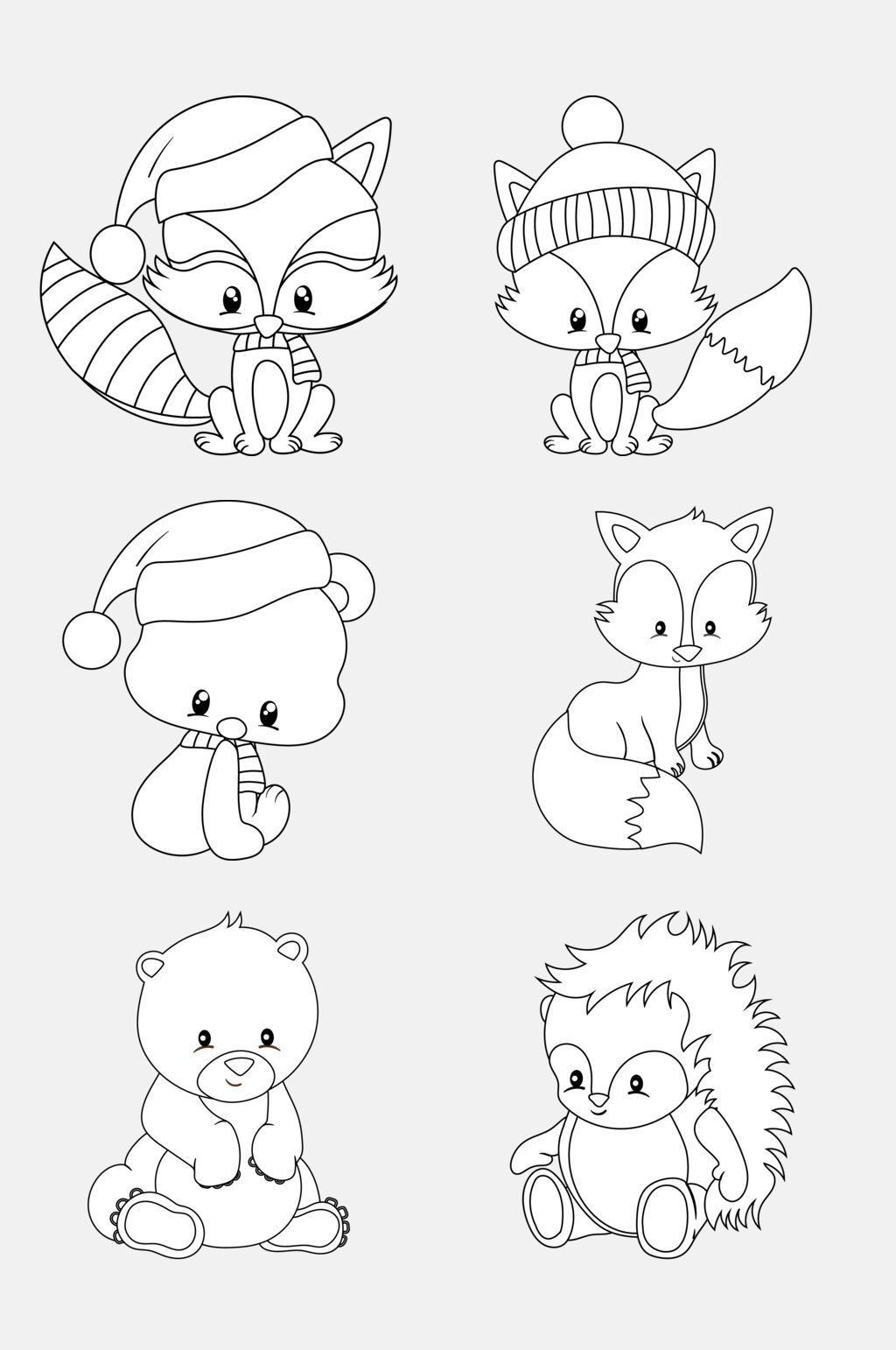 刺猬卡通简笔画动物免抠素材素材