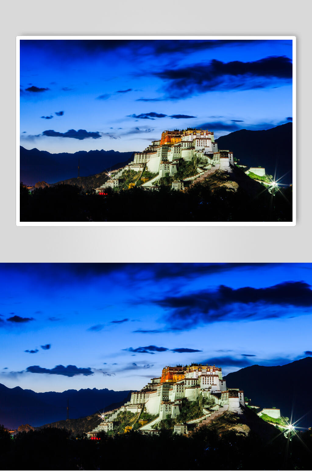 夜色天空布达拉宫西藏风景图片素材