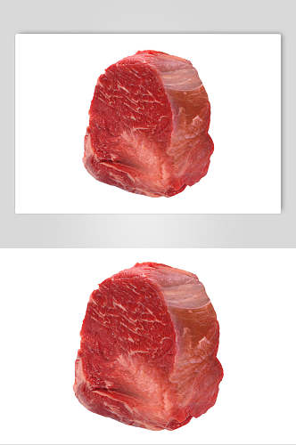 正视图立体血丝红脂肪猪肉图片