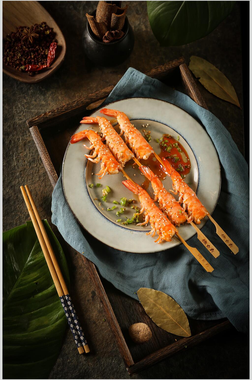 烤虾麻辣烫套餐食品图片素材