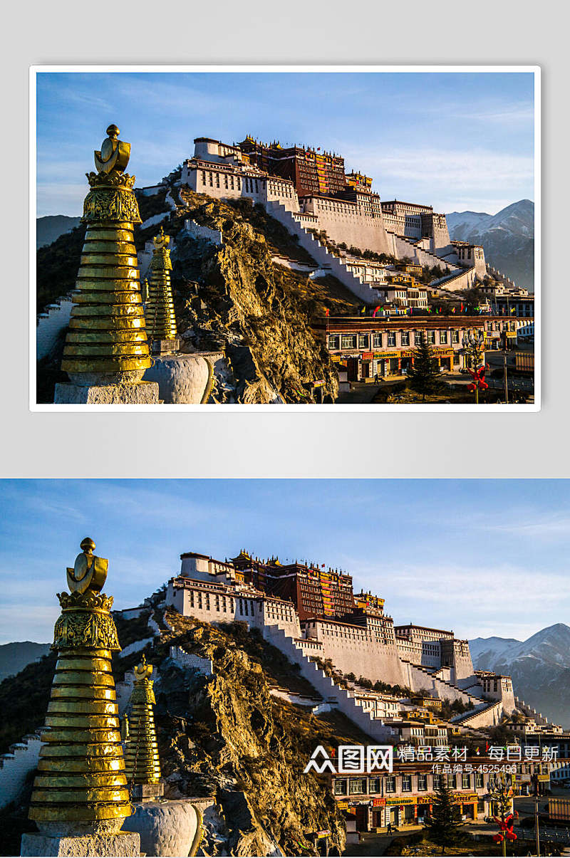 建筑实拍布达拉宫西藏风景图片素材