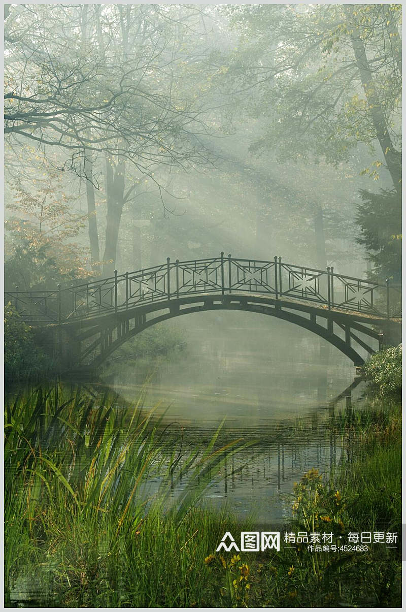 大桥雾霾哥特风图片素材
