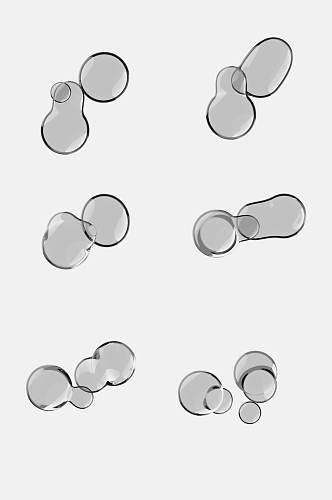 精美透明水珠泡泡免抠设计素材