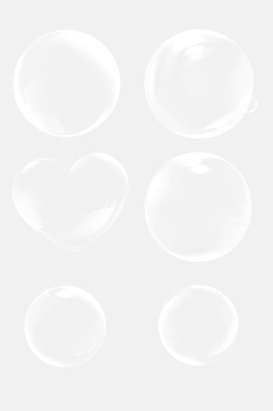 简约透明气泡水泡免抠素材