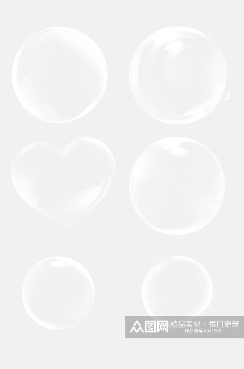 简约透明气泡水泡免抠素材素材