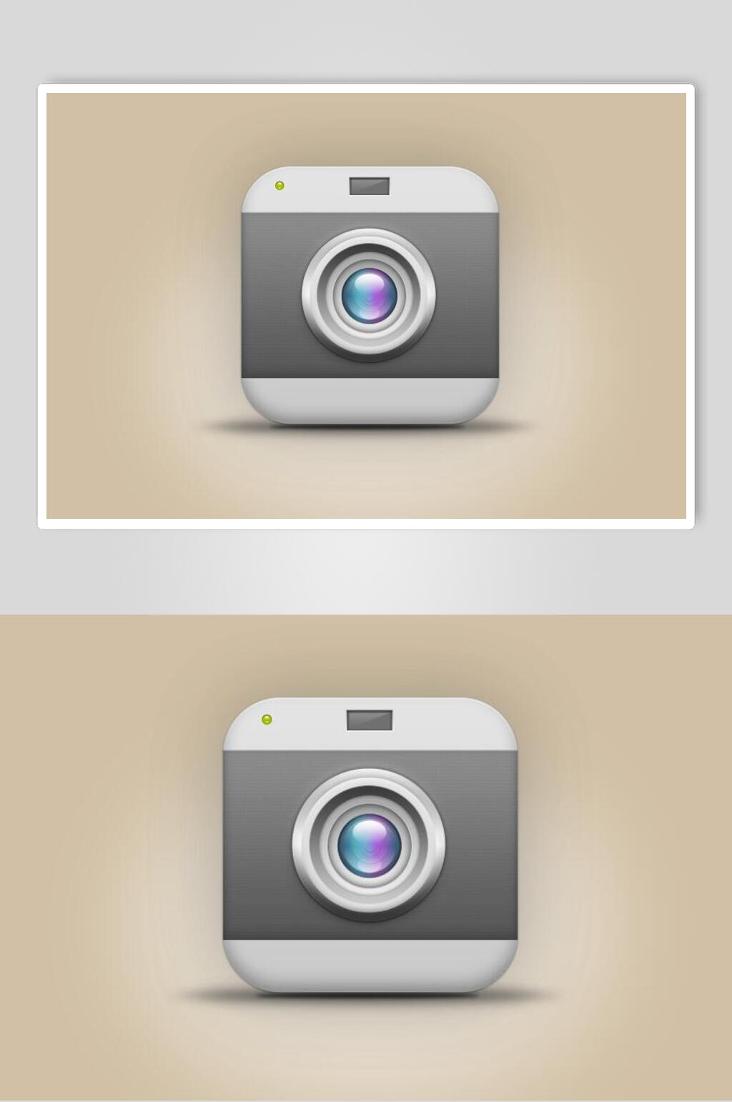相机黑黄简约时尚APP写实图标素材素材