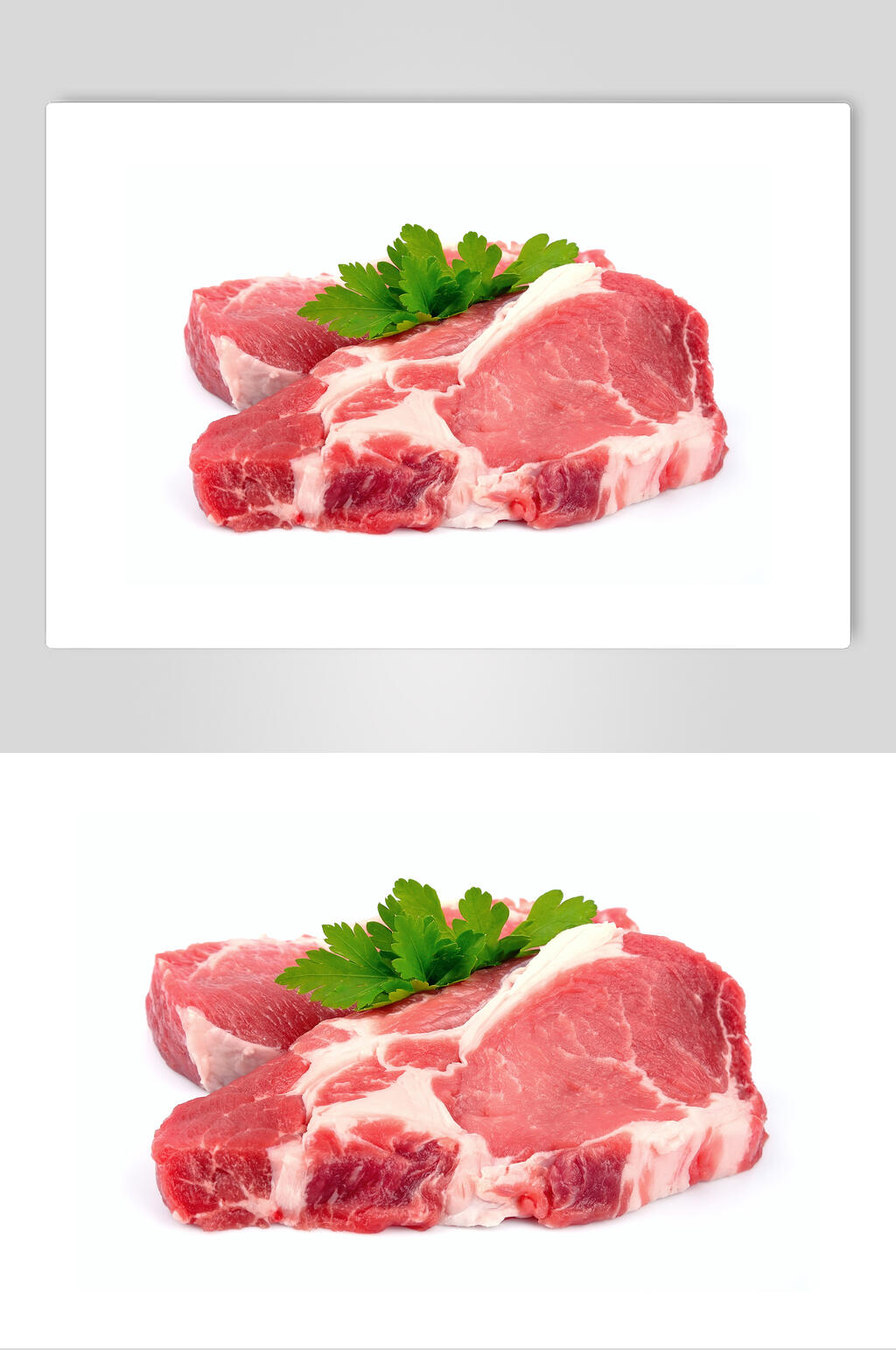 白底新鲜瘦肉猪肉高清图片素材
