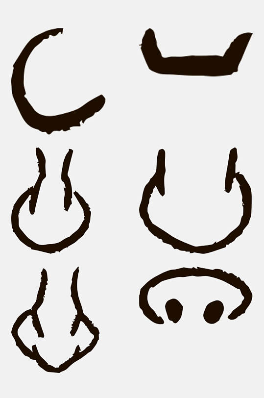 鼻子简笔画