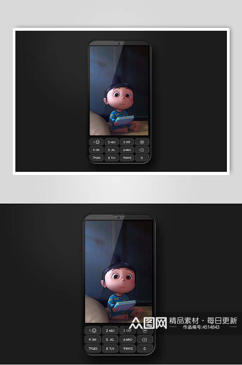 手机可爱黑色时尚APP写实图标素材素材