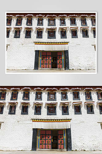 白色布达拉宫西藏风景图片