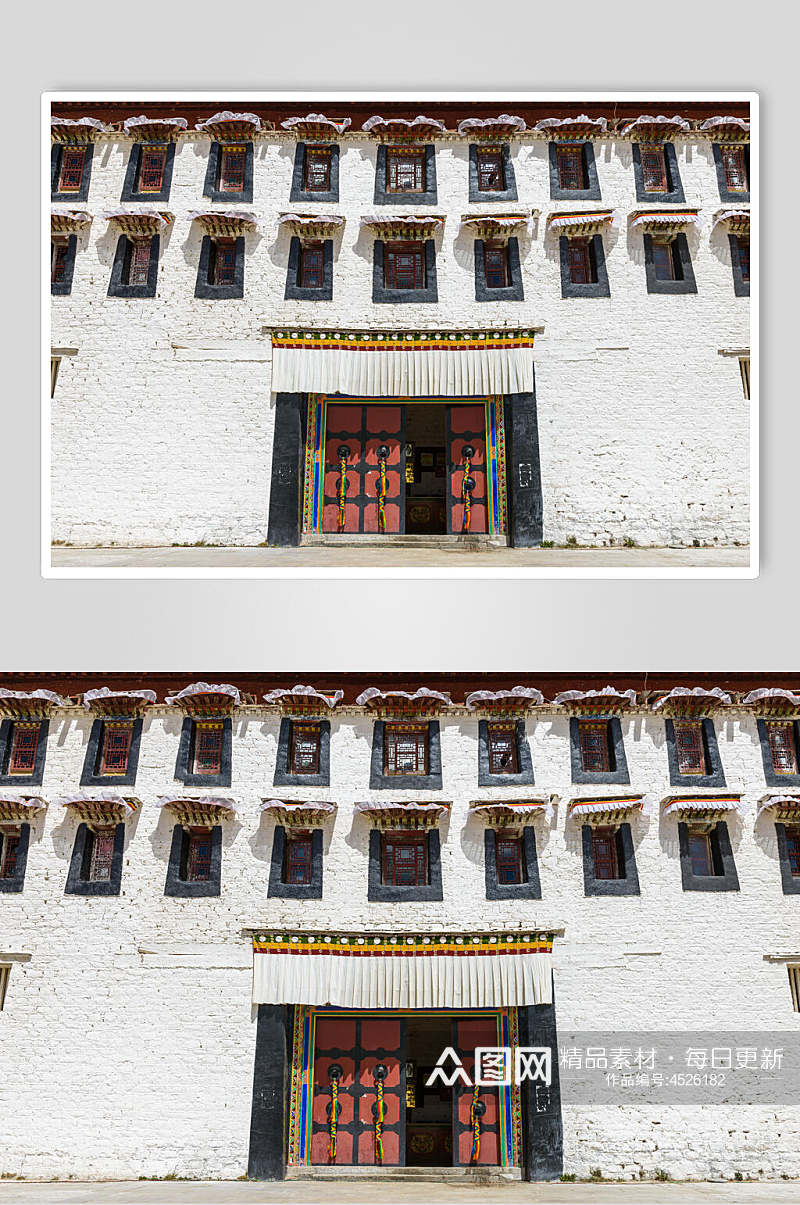 白色布达拉宫西藏风景图片素材