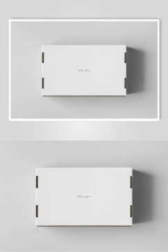 长方形英文字母品牌鞋盒包装样机