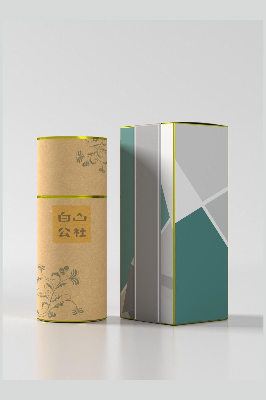复古简约茶叶包装样机素材