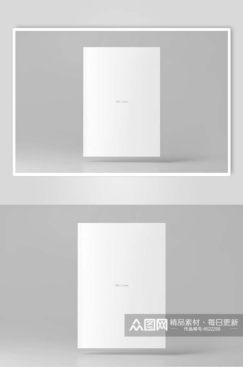白色创意书籍贴图样机素材