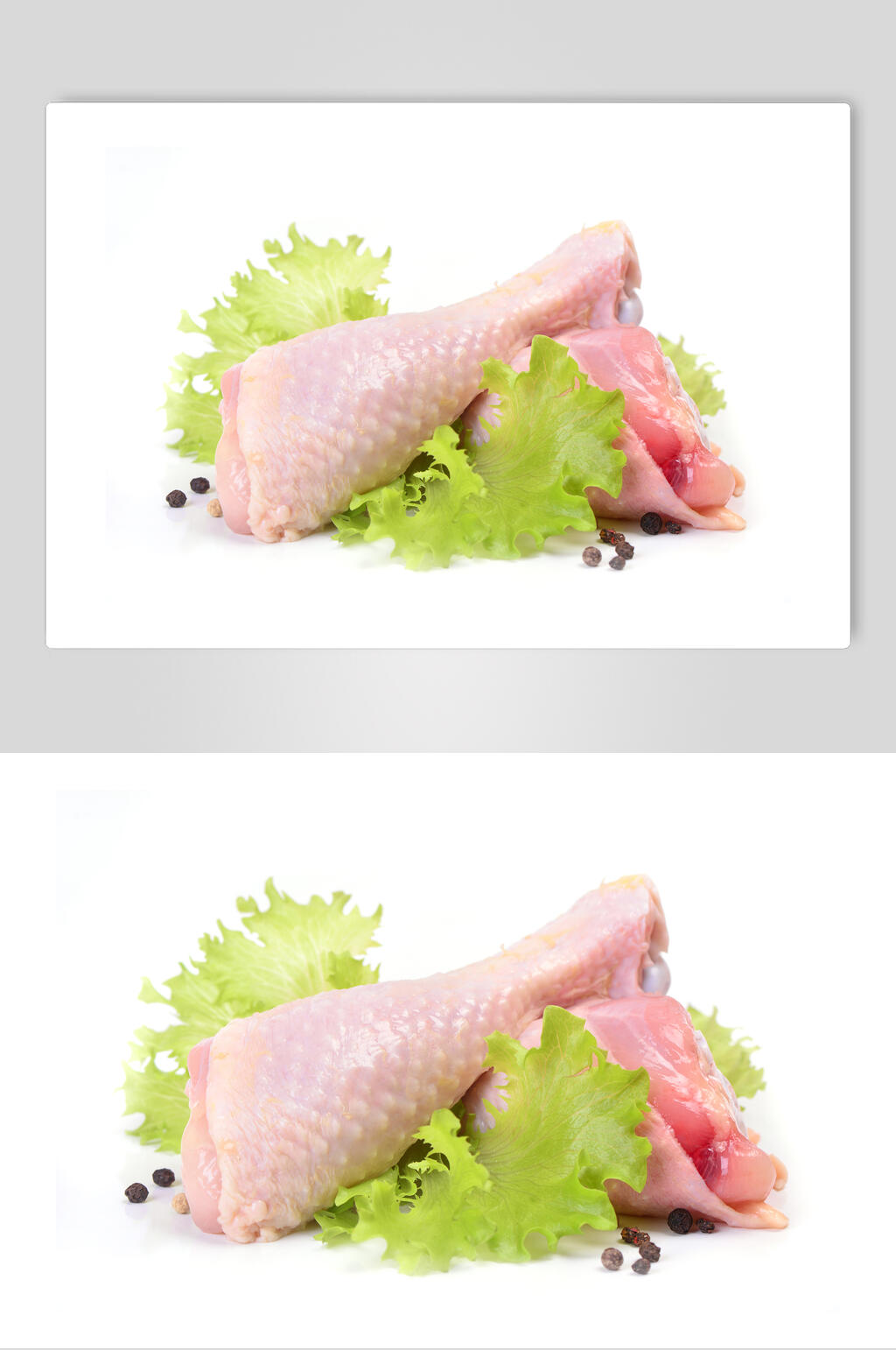 蔬菜花椒阴影正视图绿鸡肉图片素材