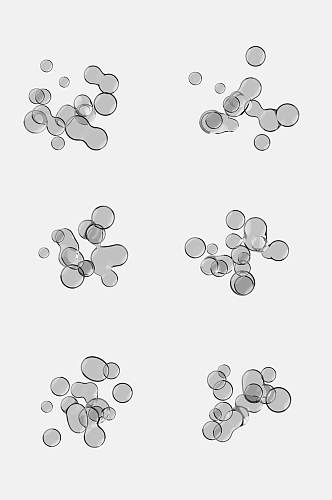 时尚大气透明水珠泡泡免抠设计素材