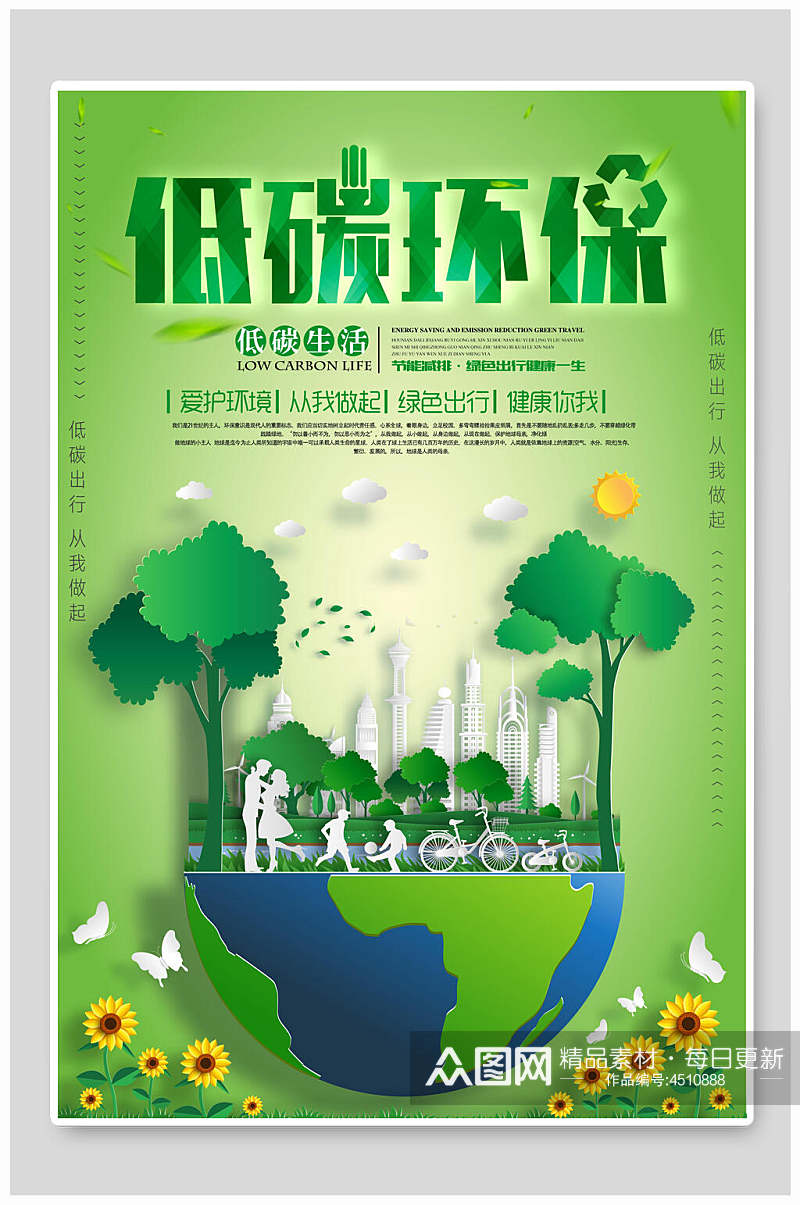 低碳环保保护环境海报素材