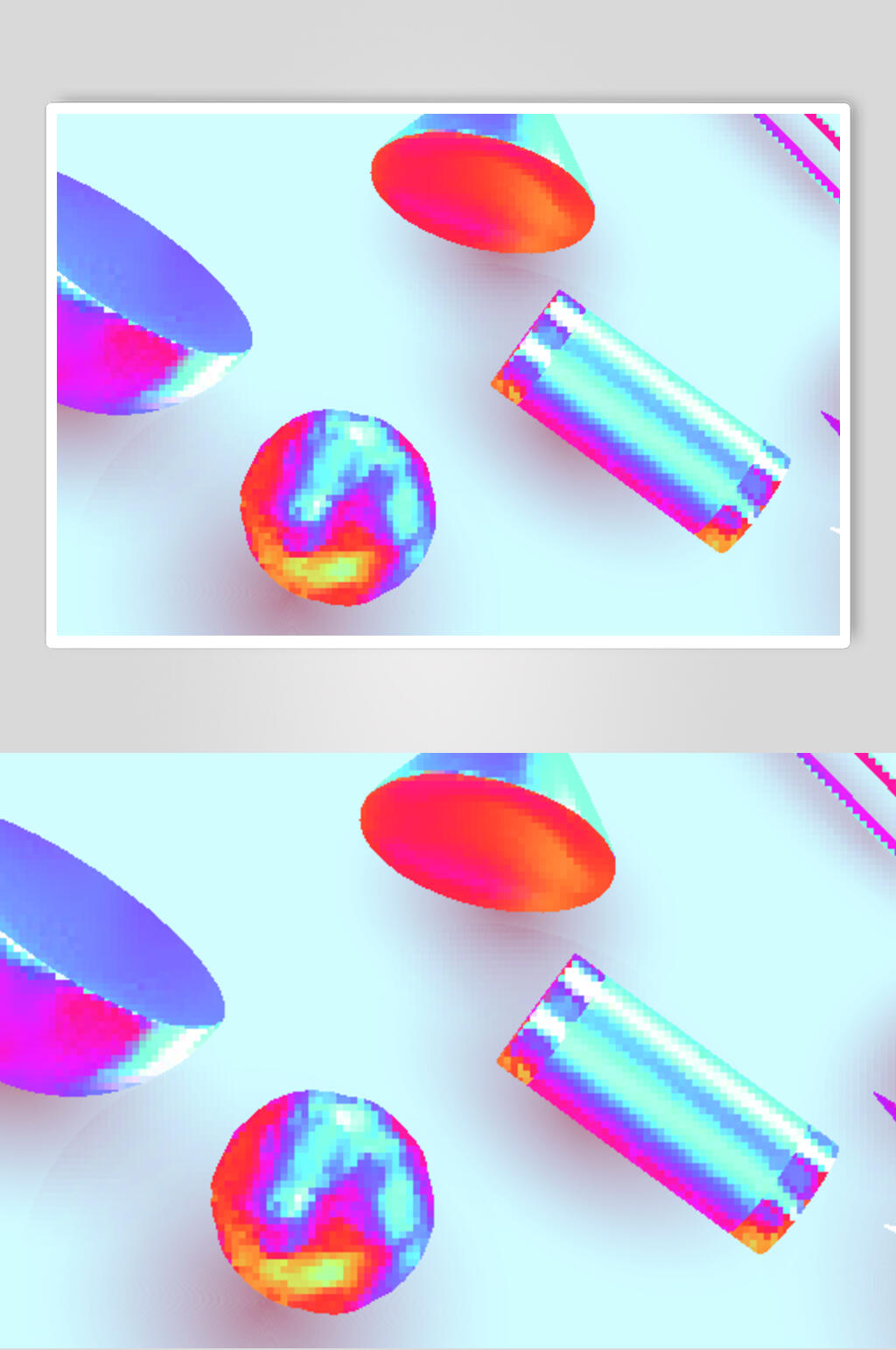 炫彩D立体几何背景素材素材