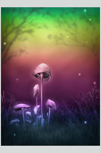 童话风野蘑菇哥特风图片