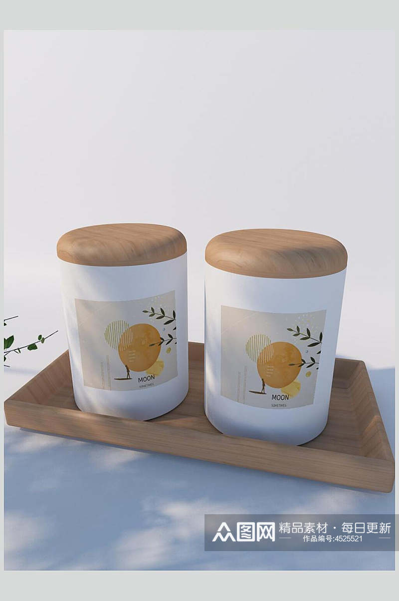 陶瓷罐茶叶包装样机素材