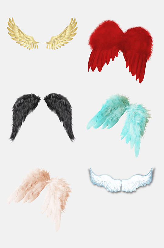 经典羽毛天使翅膀免抠素材