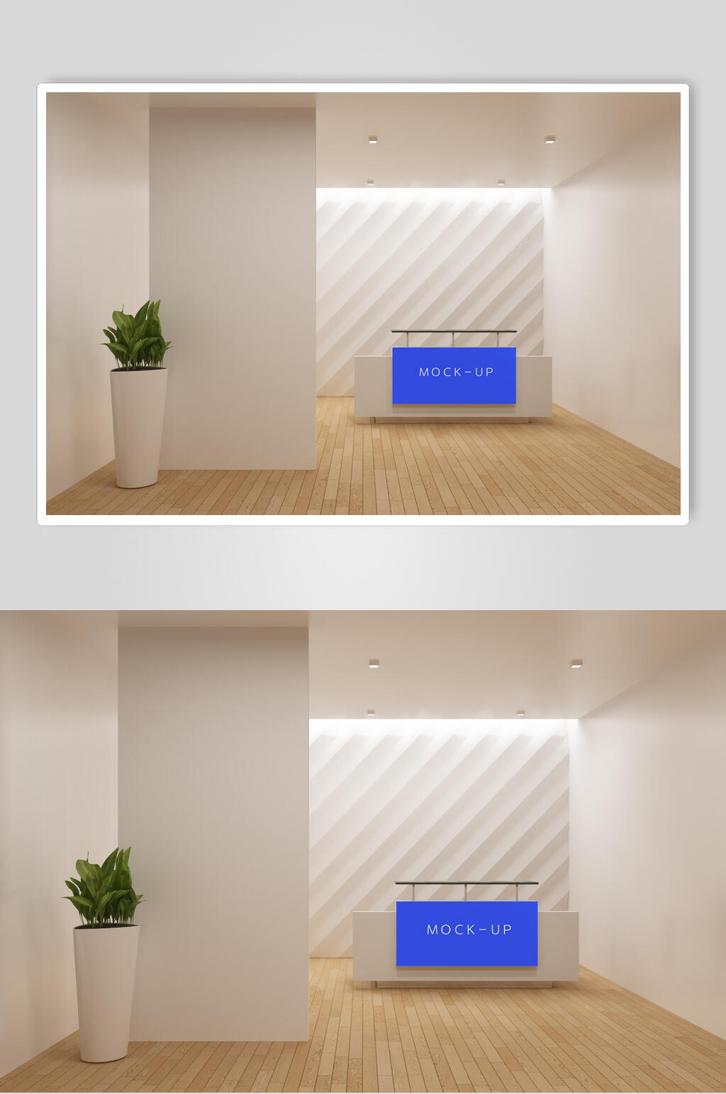 盆栽英文字母企业办公VI展示样机素材