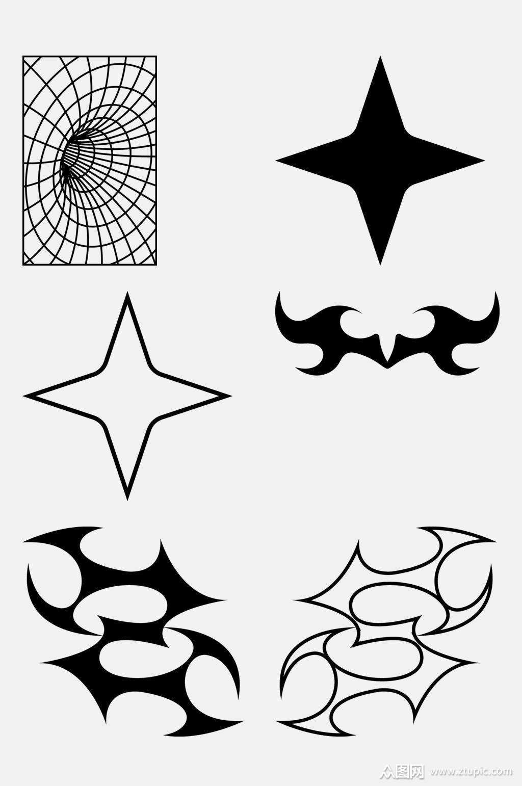 长方形方格艺术装饰图案免抠素材素材