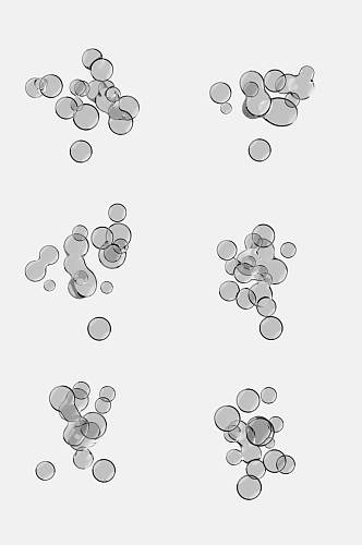 简洁高端透明水珠泡泡免抠设计素材