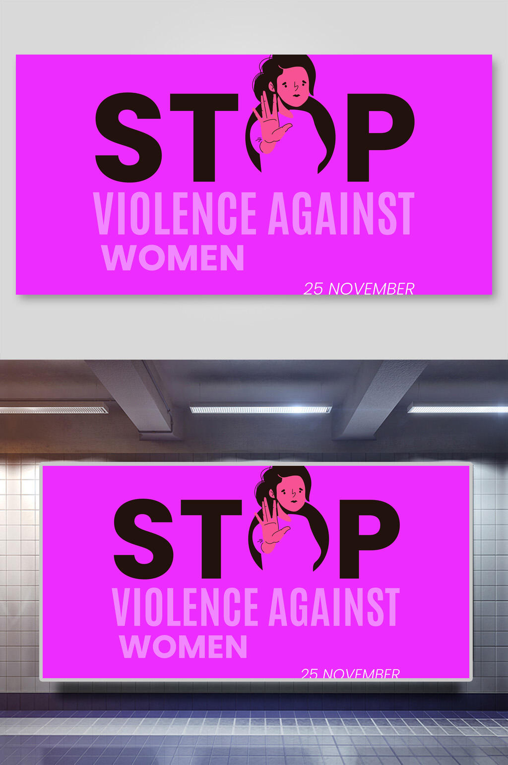 紫色英文简约女性艾滋病矢量插画素材