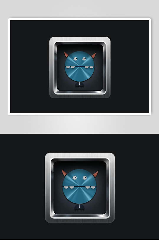 黑底质感app写实图标素材