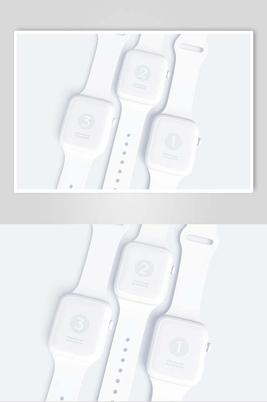 手表苹果白膜贴图样机