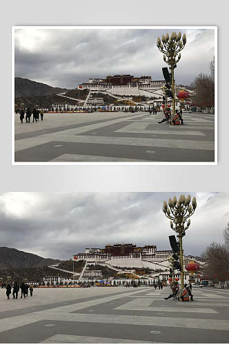 广场布达拉宫西藏风景图片