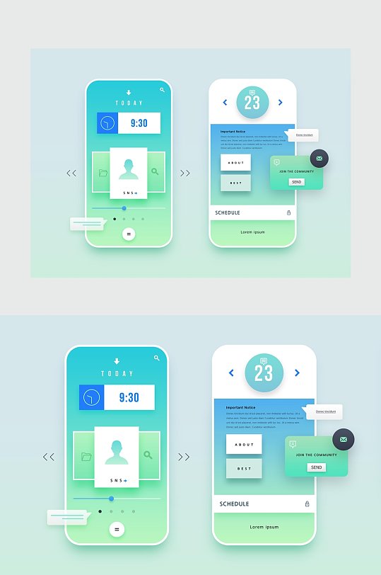创意手机app交互界面ui设计