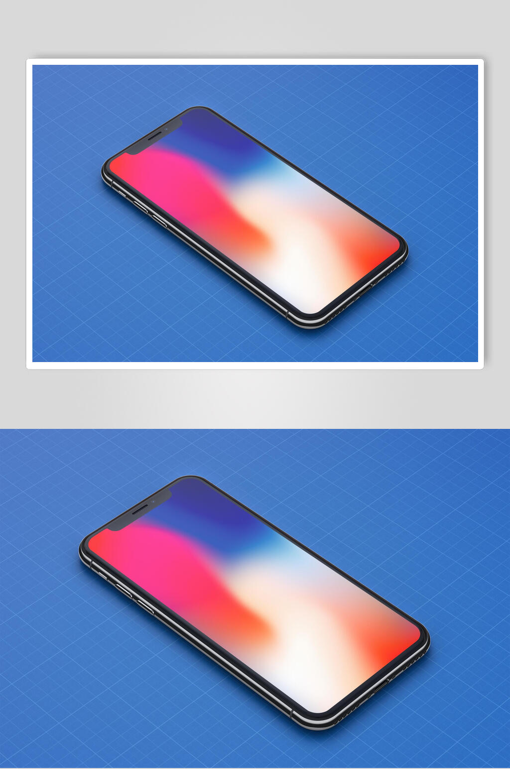 圆形边角iPhonex屏幕展示样机素材