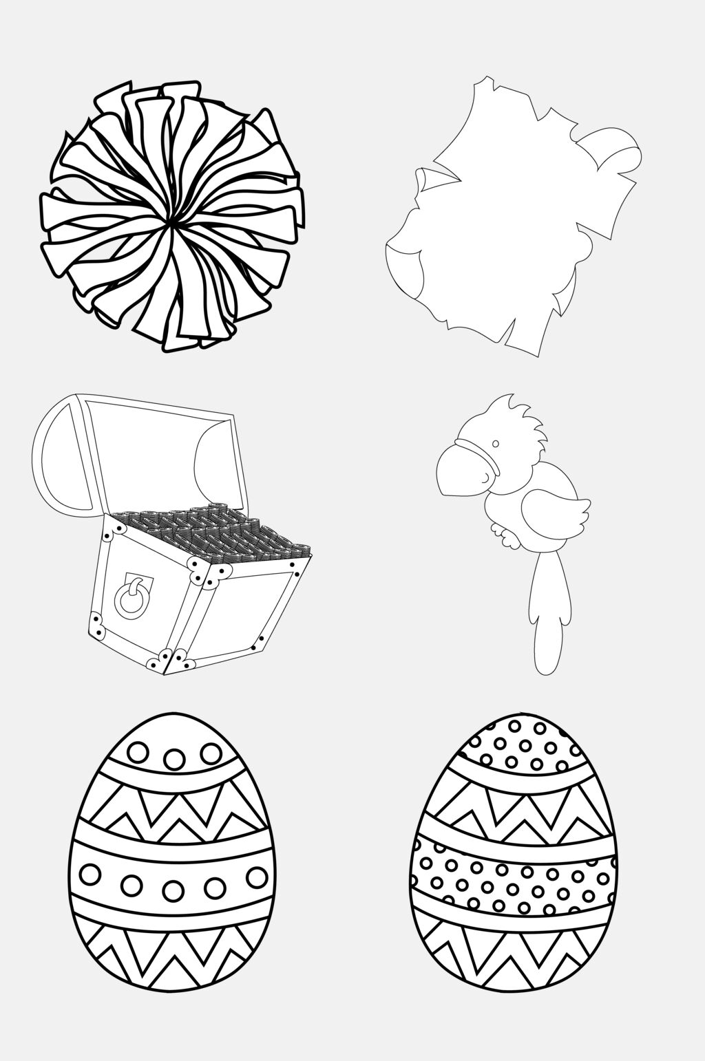 鸡蛋圆形黑卡通简笔画图形免抠素材