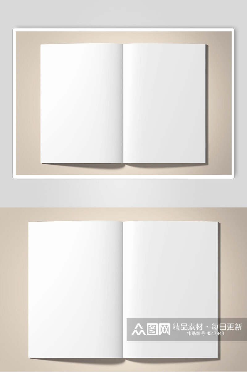 白色时尚创意书籍贴图样机素材