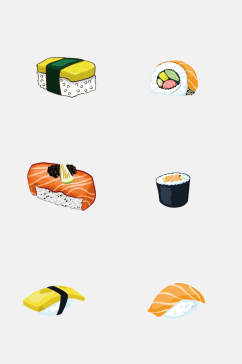 卡通日本寿司免抠素材