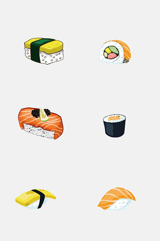 卡通日本寿司免抠素材