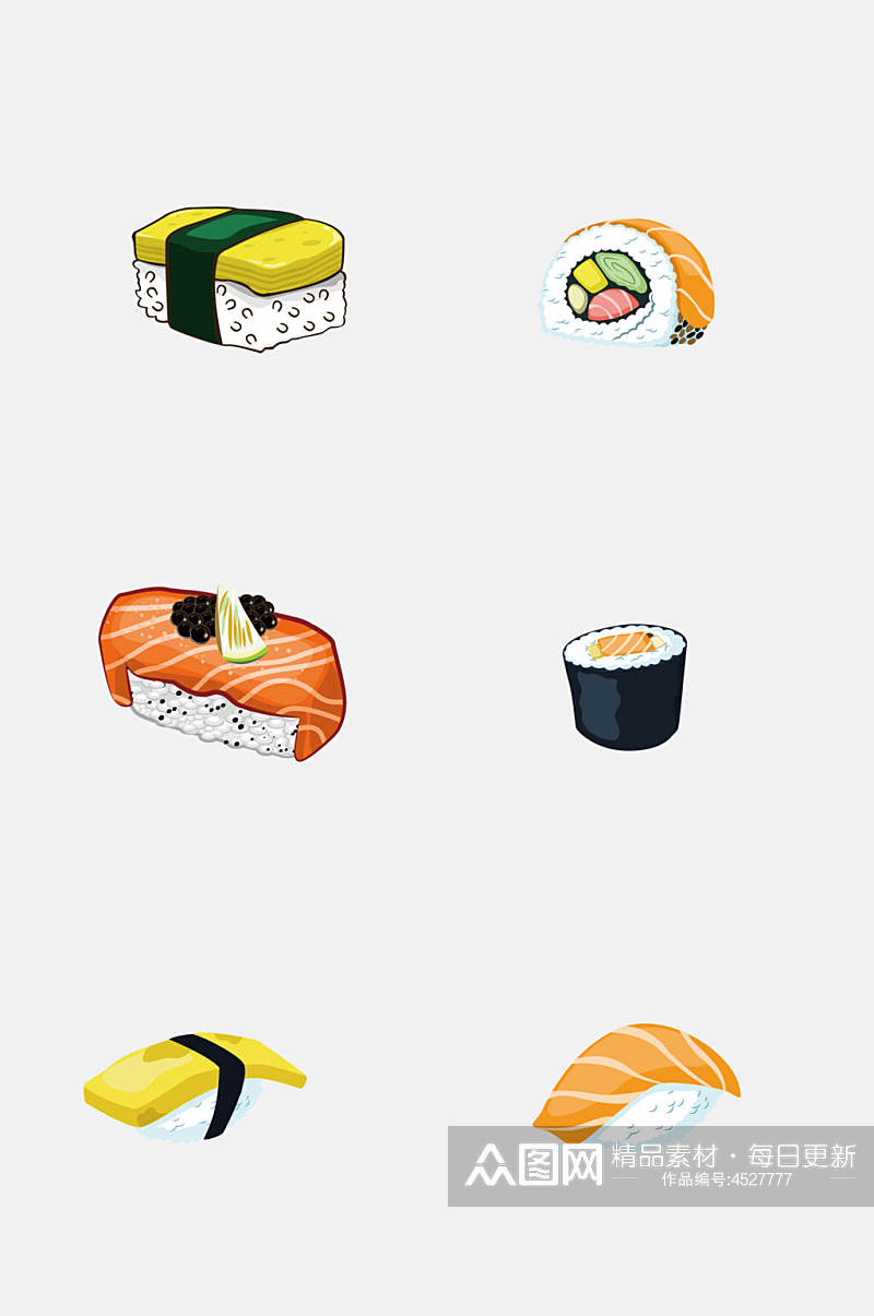 卡通日本寿司免抠素材素材